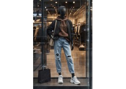 Манекен жіночий чорний матовий 179 см для магазину одягу